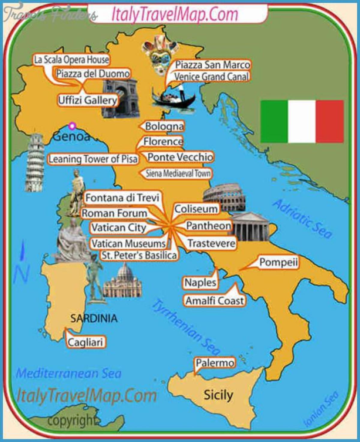 Italia atracciones mapa