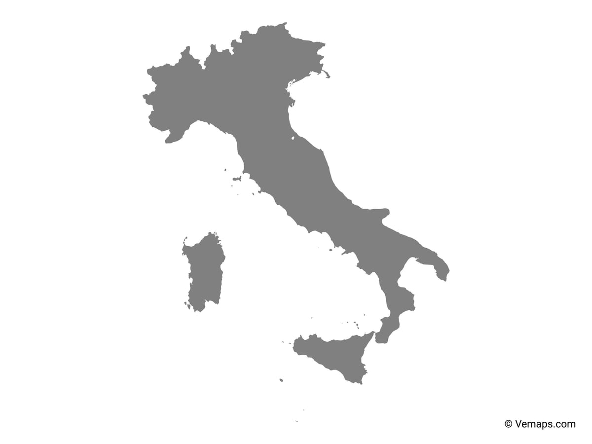 mapa de Italia vector