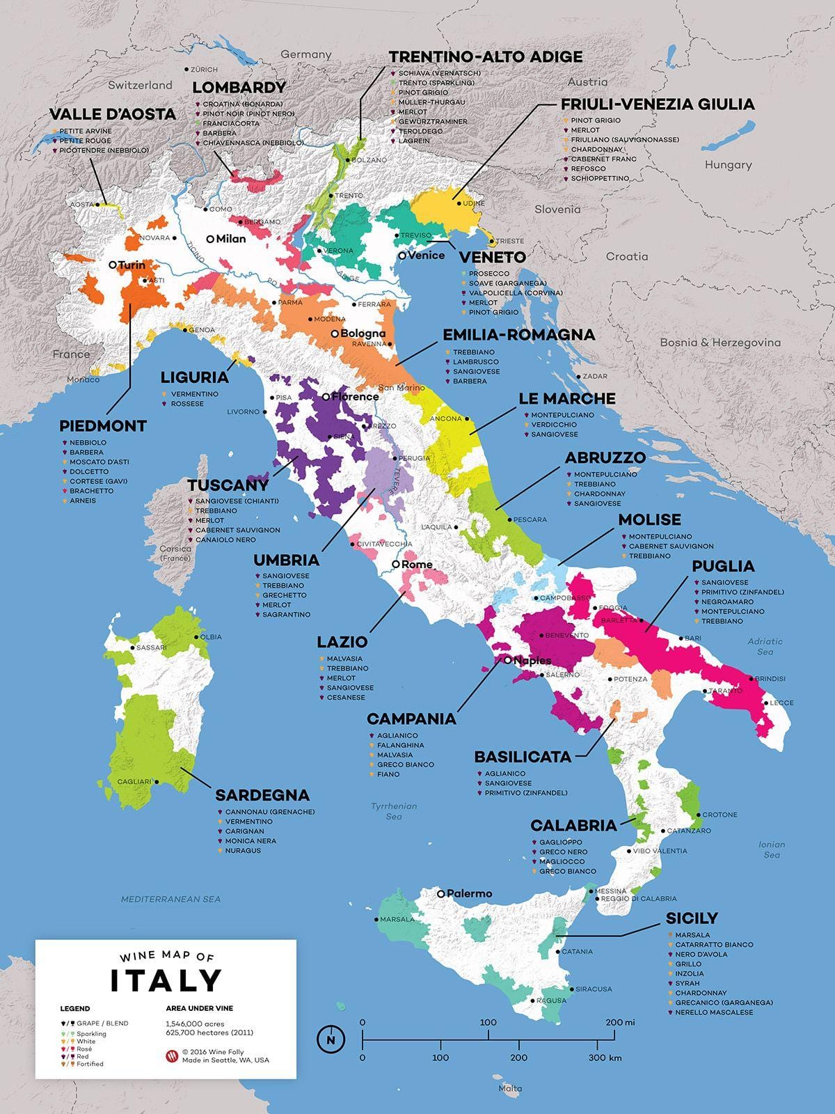 Italia vino mapa