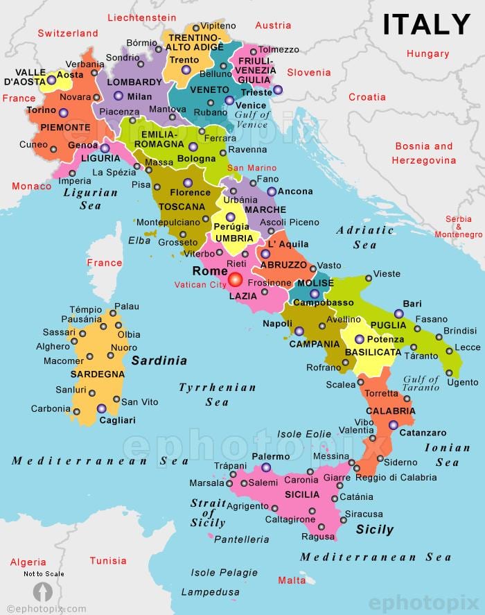 donde es Italia en el mapa