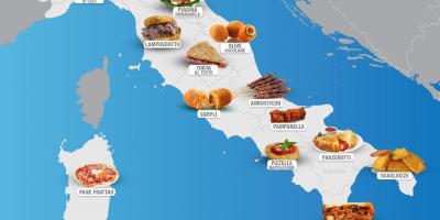 Mapa de itlay de alimentos
