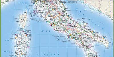 Mapa de Italia de transporte