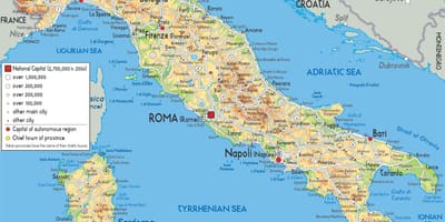 Italia geografía mapa