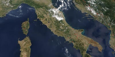 Mapa de Italia satélite