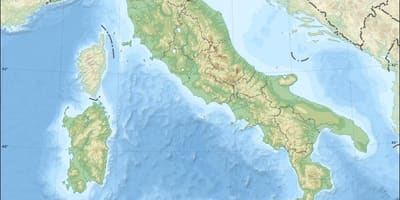 Mapa de itlay topográficos