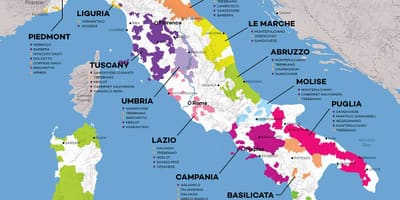 Italia vino mapa