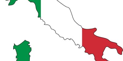 Mapa de la bandera de Italia