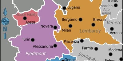Noroeste de Italia mapa