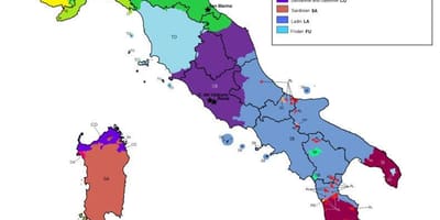 Mapa de Italia lingüística